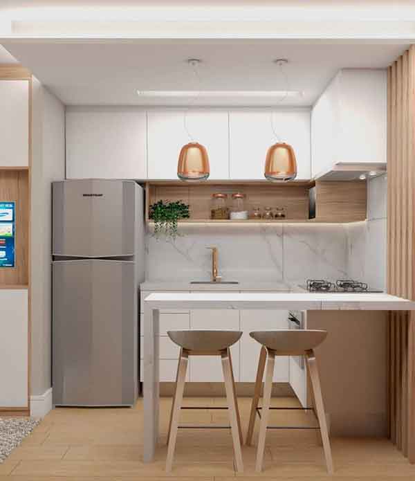 47 دکوراسیون آشپزخانه کوچک 2023 جدید؛ کابینت و چیدمان برای آشپزخانه بافضای کم