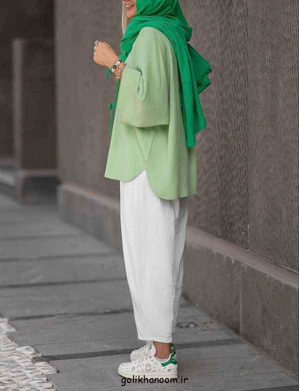 با مانتو سبز چه شالی بپوشم ؟!