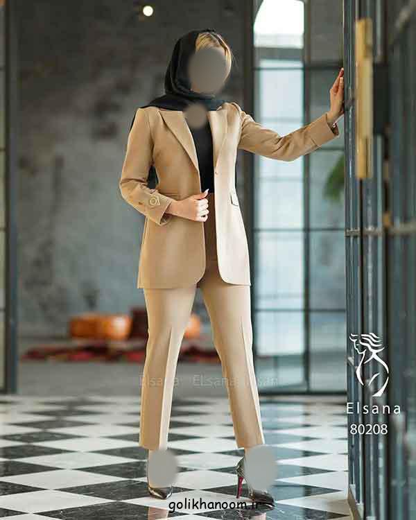 جدیدترین مدل کت شلوار زنانه مجلسی 2024؛ همراه با کار دست در رنگ‌های مختلف