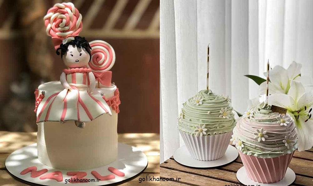 مدل مینی کیک تولد 2026 + کوچک بانمک و فانتزی برای عکاسی / کیوت دونفره