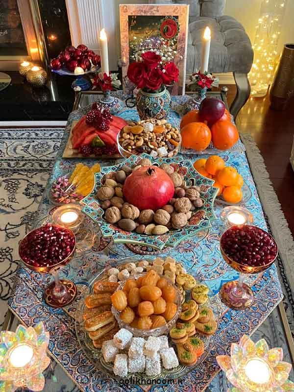 چیدمان سفره شب یلدا