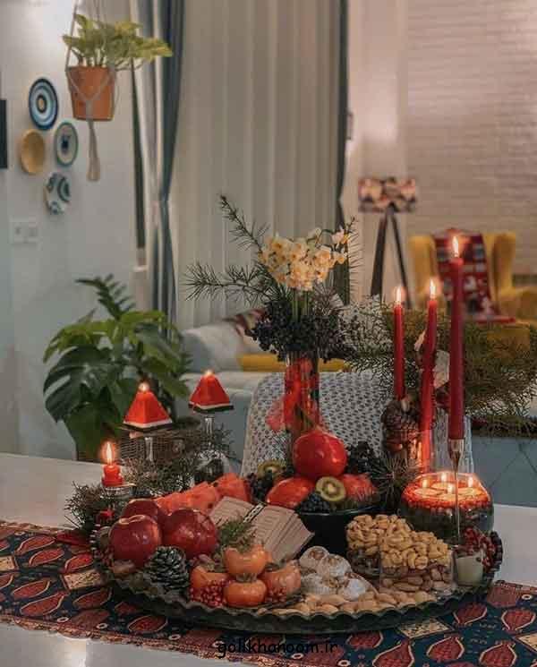 چیدمان سفره شب یلدا