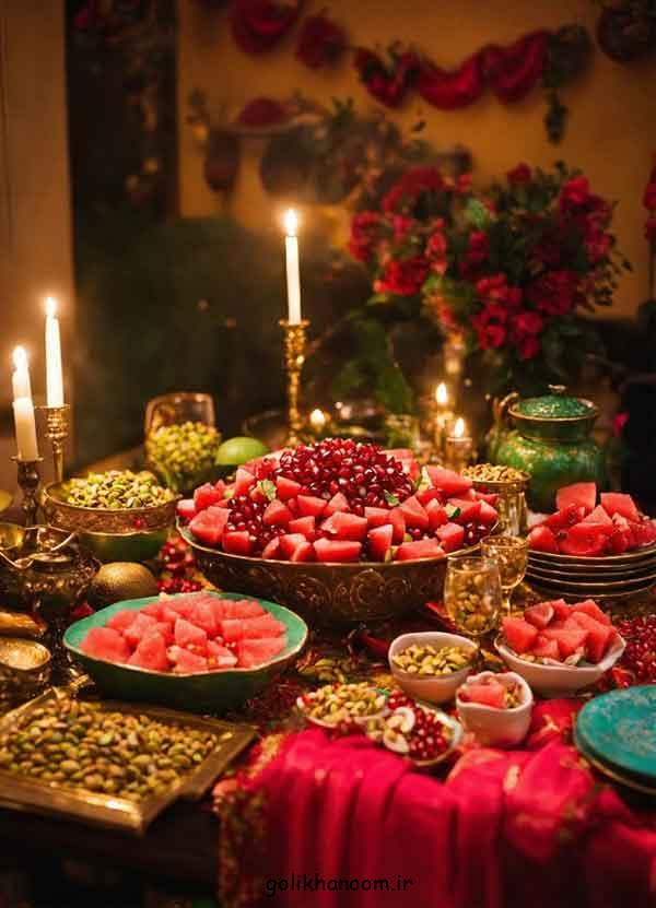 سفره شب یلدا امسال