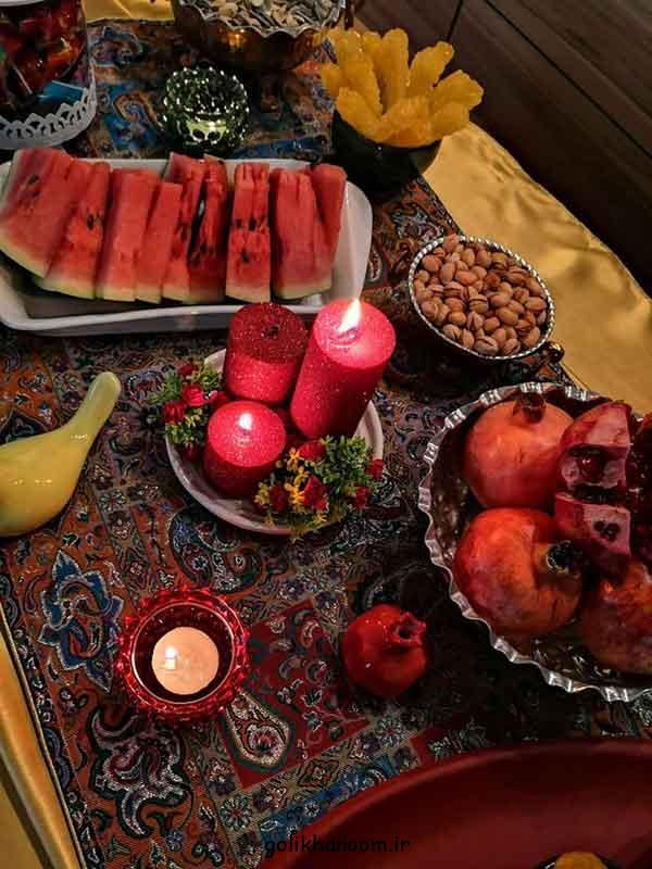 عکس سفره شب یلدا قدیمی