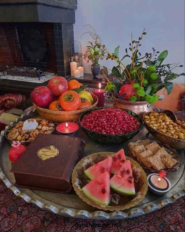 عکس سفره شب یلدا قدیمی