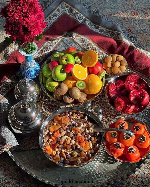 عکس سفره شب یلدا قدیمی