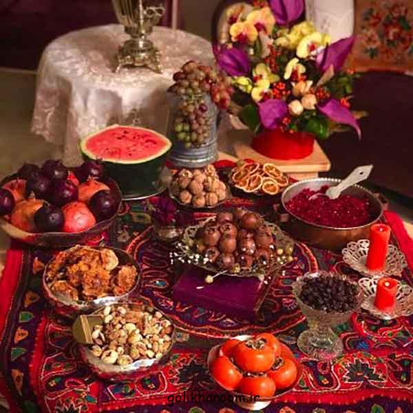 عکس سفره شب یلدا قدیمی