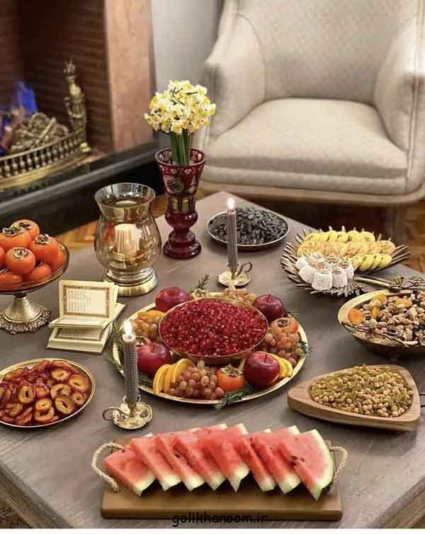 عکس سفره شب یلدا قدیمی