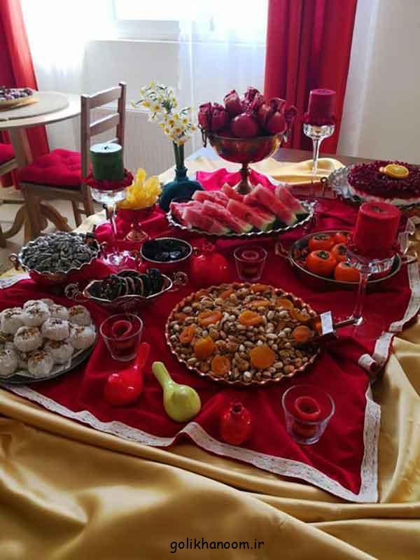 عکس سفره شب یلدا قدیمی