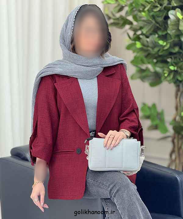 مدل مانتو با پارچه شانتون