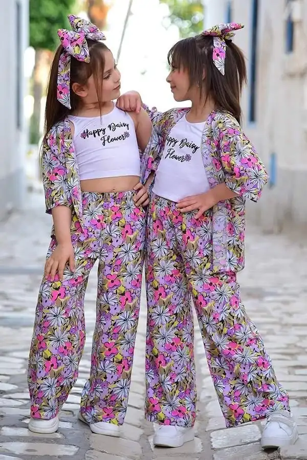 مدل بلوز شلوار نخی دخترانه جدید