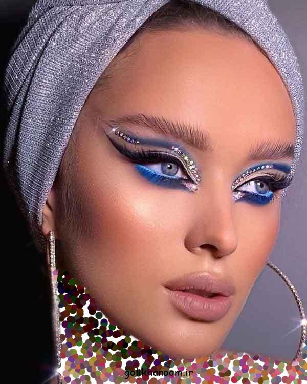 مدل میکاپ با پیشانی بلند