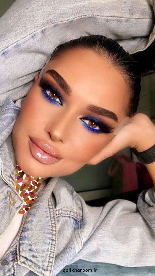 مدل میکاپ با پیشانی بلند
