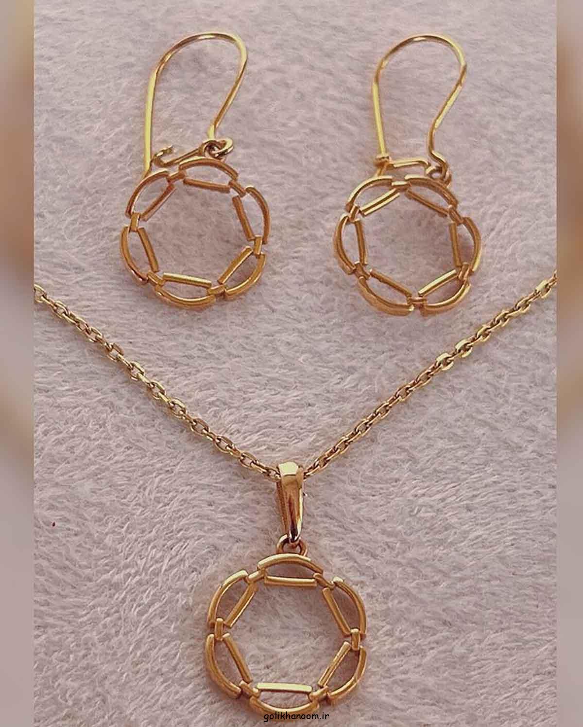 نیم ست طلای زیبا و مدرن