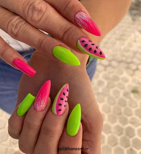 طرح ناخن جدید تابستانه