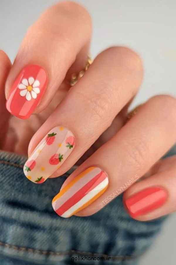 طرح ناخن جدید تابستانه