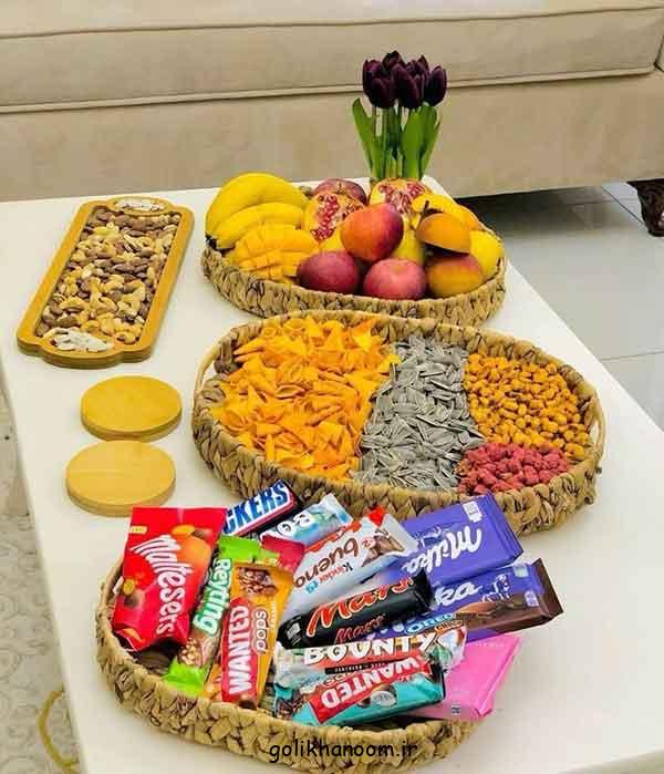تزیین میز تنقلات و میوه مهمانی
