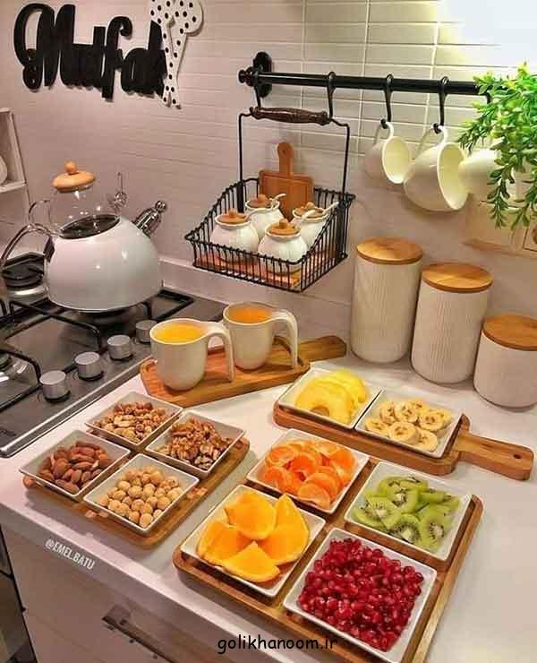 تزیین میز تنقلات و میوه مهمانی