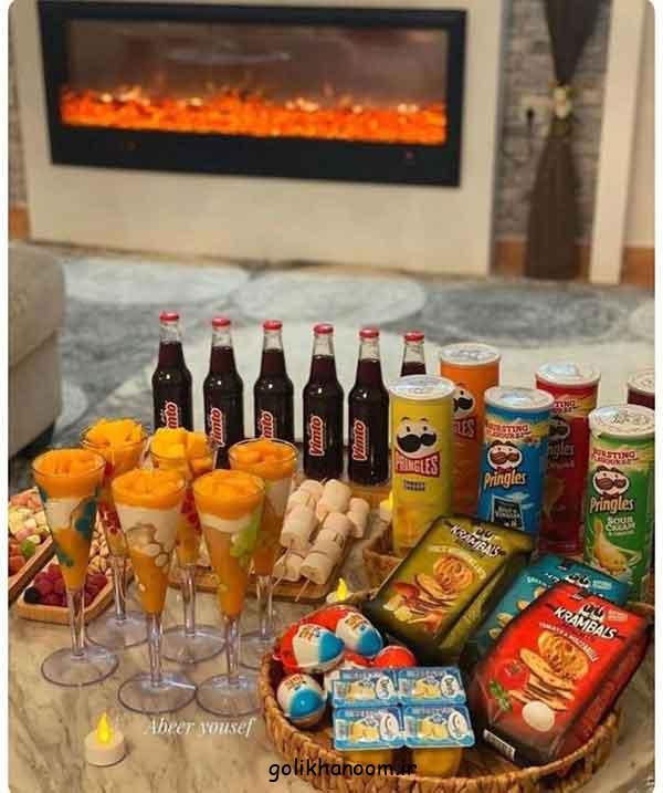 تزیین میز تنقلات و میوه مهمانی