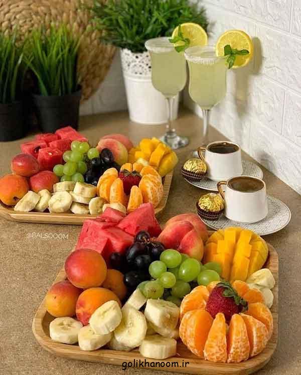 تزیین میز تنقلات و میوه مهمانی