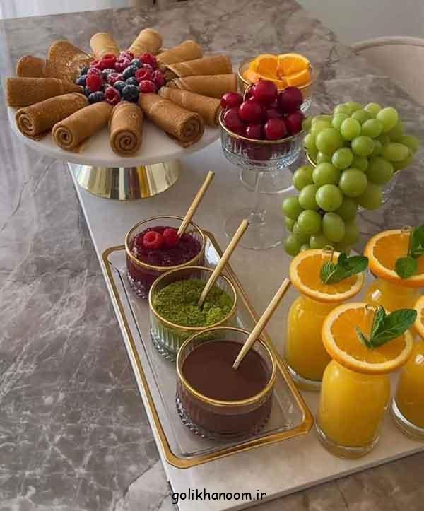 تزیین میز تنقلات و میوه مهمانی