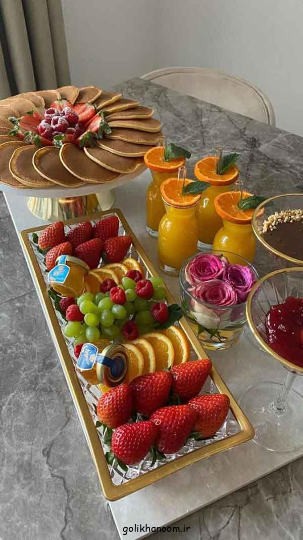 تزیین میز تنقلات و میوه مهمانی