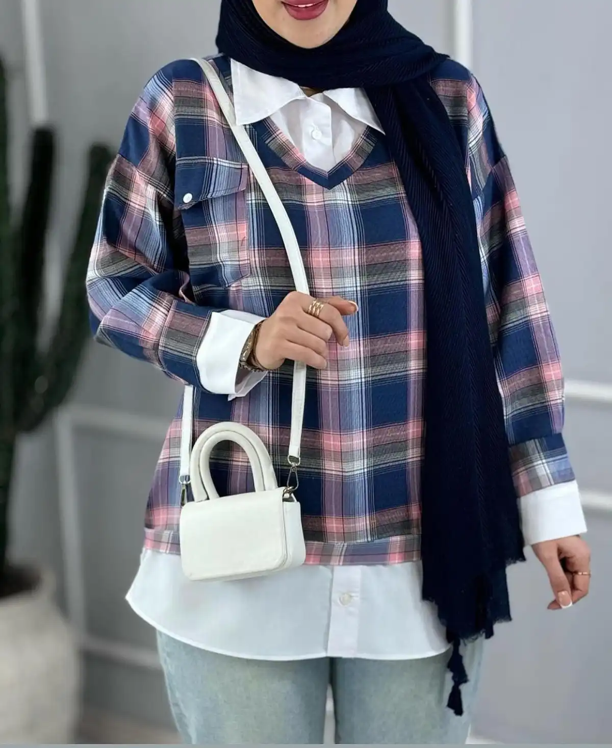 تونیک زنانه چهارخانه