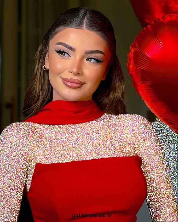 آرایش مناسب برای لباس قرمز، 30 نمونه میکاپ چشم به سبک های مختلف با لباس قرمز  