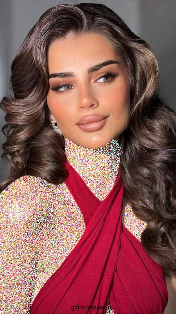 آرایش مناسب برای لباس قرمز، 30 نمونه میکاپ چشم به سبک های مختلف با لباس قرمز  
