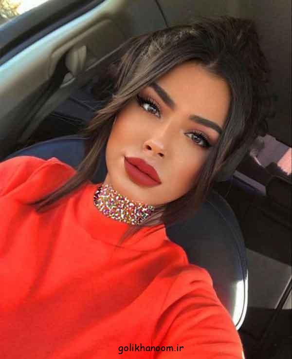 آرایش مناسب برای لباس قرمز، 30 نمونه میکاپ چشم به سبک های مختلف با لباس قرمز  