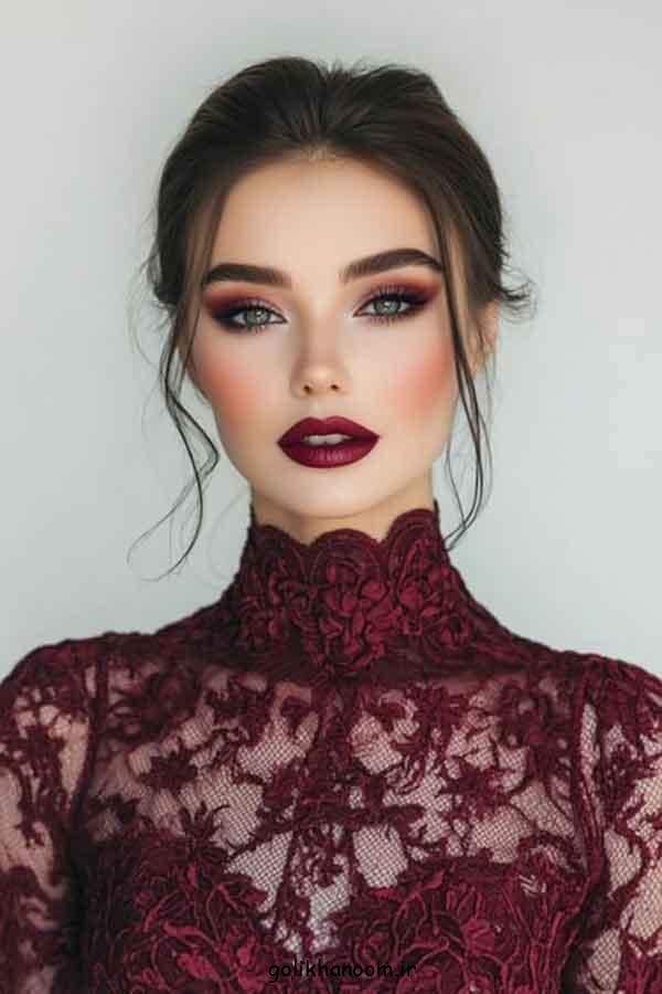 آرایش مناسب برای لباس قرمز، 30 نمونه میکاپ چشم به سبک های مختلف با لباس قرمز  