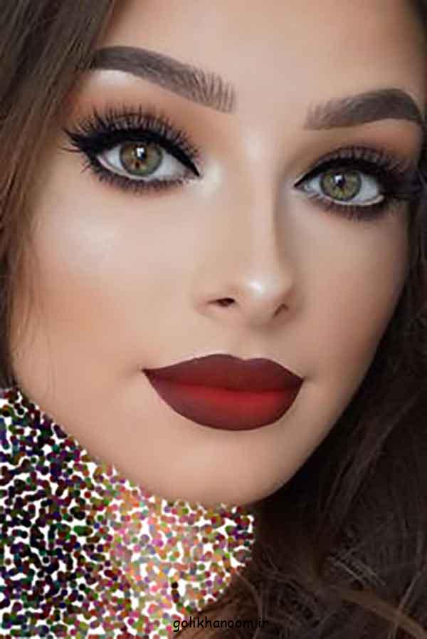 آرایش مناسب برای لباس قرمز، 30 نمونه میکاپ چشم به سبک های مختلف با لباس قرمز  