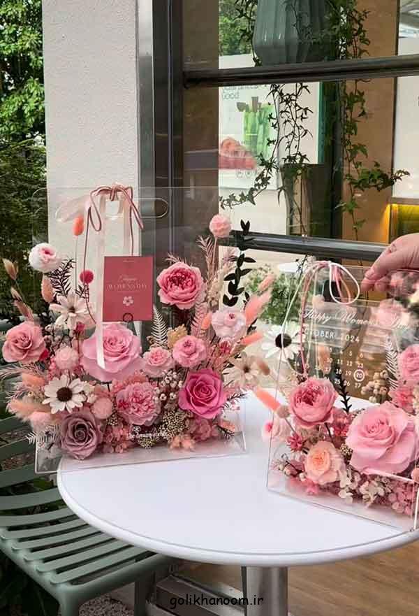دسته گلی برای عکاسی در جشن تولد؛ شیک و جدید لاکچری [بزرگ کوچیک] رنگ‌های شاد