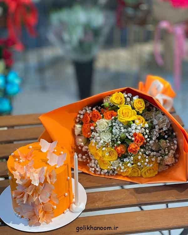 دسته گلی برای عکاسی در جشن تولد؛ شیک و جدید لاکچری [بزرگ کوچیک] رنگ‌های شاد