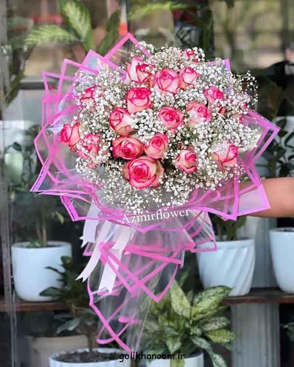 دسته گلی برای عکاسی در جشن تولد؛ شیک و جدید لاکچری [بزرگ کوچیک] رنگ‌های شاد