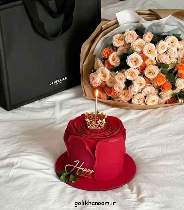 دسته گلی برای عکاسی در جشن تولد؛ شیک و جدید لاکچری [بزرگ کوچیک] رنگ‌های شاد