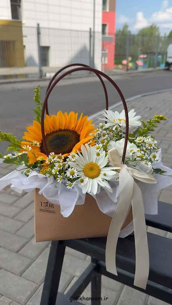 دسته گلی برای عکاسی در جشن تولد؛ شیک و جدید لاکچری [بزرگ کوچیک] رنگ‌های شاد