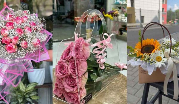 دسته گلی برای عکاسی در جشن تولد؛ شیک و جدید لاکچری [بزرگ کوچیک] رنگ‌های شاد