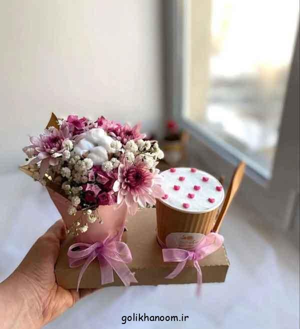 دسته گلی برای عکاسی در جشن تولد؛ شیک و جدید لاکچری [بزرگ کوچیک] رنگ‌های شاد