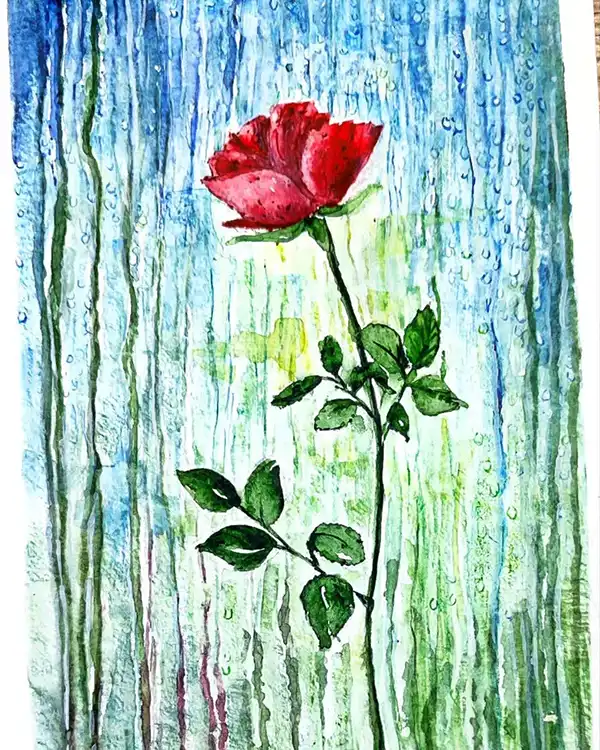 ایده نقاشی با آبرنگ | برای کودکان با طرح پینترستی (ساده و آسان) روی کاغذ