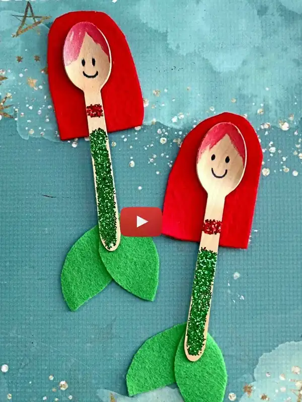 ایده کاردستی با قاشق چوبی, یکبار مصرف برای پیش دبستانی + خلاقانه - راحت - زیبا