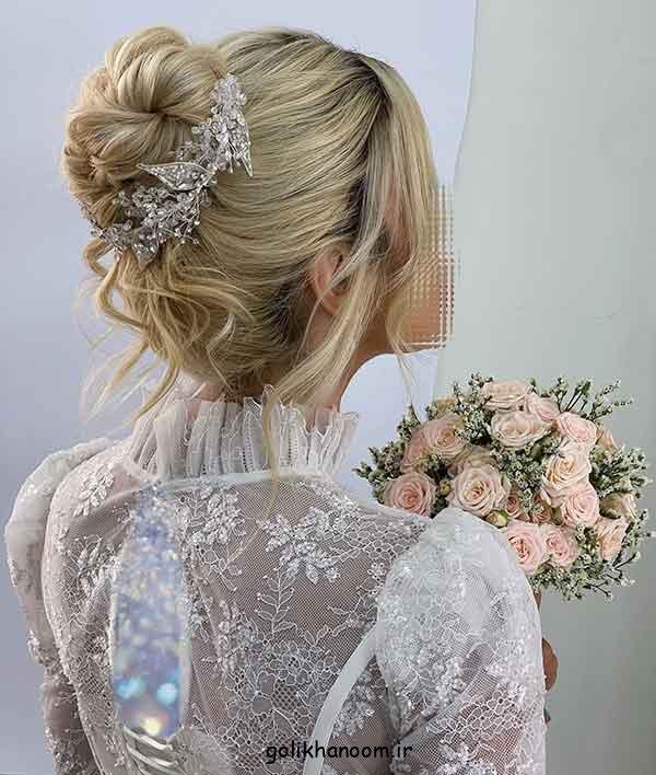 مدل‌های جدید مو برای عروس: 30 عکس شینیون عروس باز و بسته + طرح اروپایی زیبا