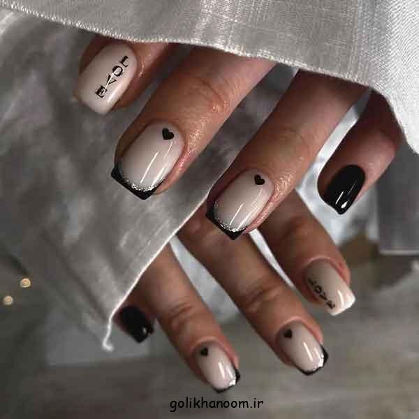 مدل ناخن برای محرم دخترانه ۱۴۰۴ | گلچین طرح مشکی زیبا و جدید (کوتاه و بلند)