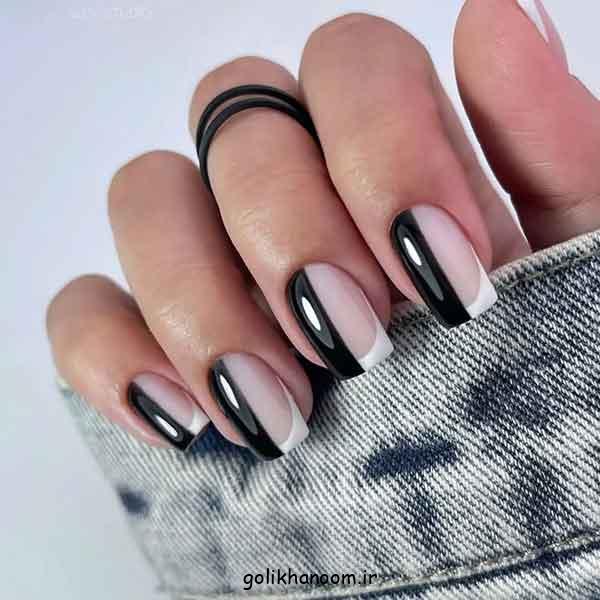 مدل ناخن برای محرم دخترانه ۱۴۰۴ | گلچین طرح مشکی زیبا و جدید (کوتاه و بلند)