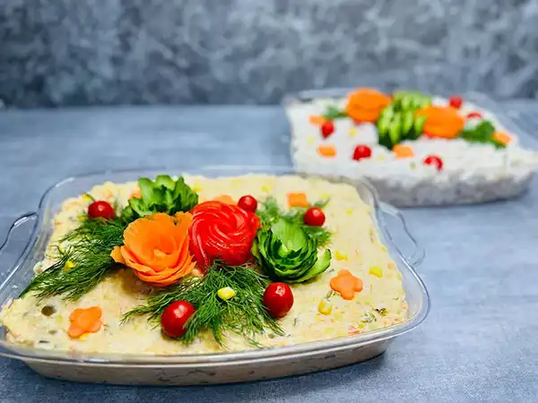 100 تزیین سالاد ماکارانی 2025؛ برای مدرسه جشن تولد [تک نفره, قالبی, فینگر فود]