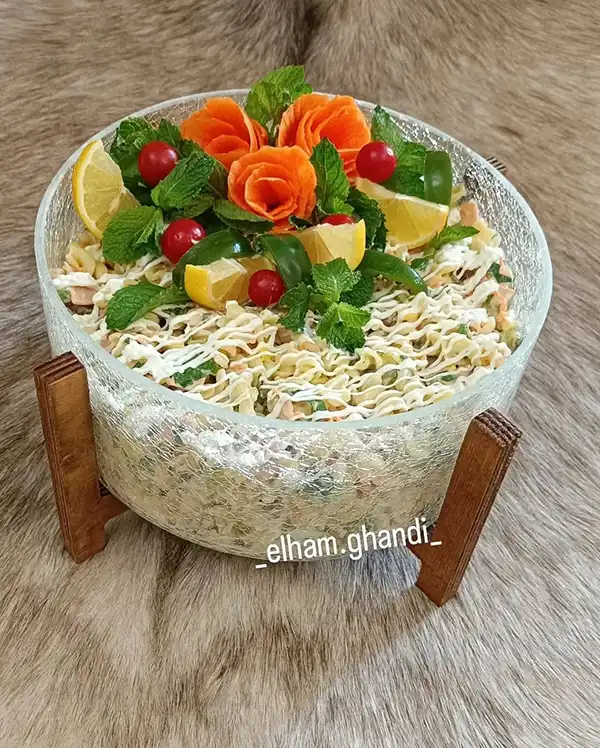 100 تزیین سالاد ماکارانی 2025؛ برای مدرسه جشن تولد [تک نفره, قالبی, فینگر فود]