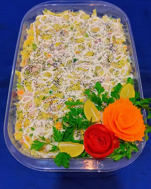 100 تزیین سالاد ماکارانی 2025؛ برای مدرسه جشن تولد [تک نفره, قالبی, فینگر فود]