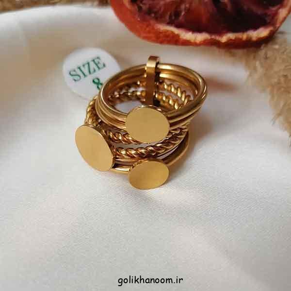 انگشتر رینگی چندتایی؛ 30 مدل ساده و نگین دار + یکی از محبوب‌ترین ترندهای امروزی
