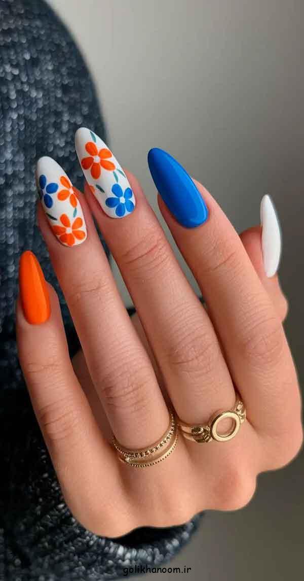 دیزاین ناخن با رنگ تابستانه؛ 30 ایده رنگ بازی تابستونی با ناخن‌های خاص تو!