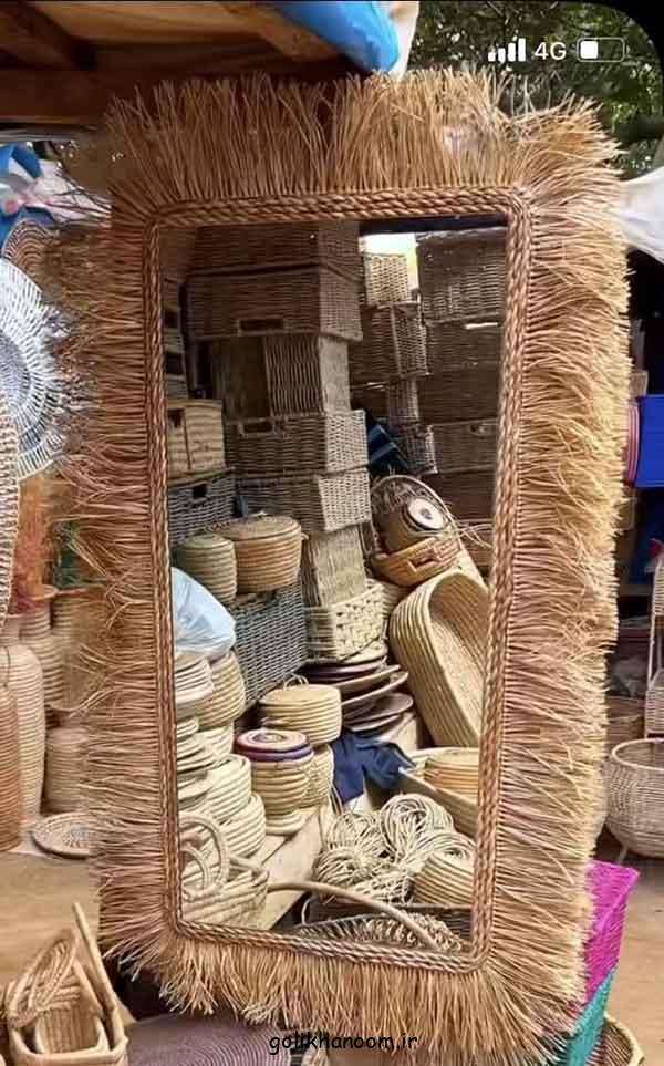 ایده تزیین آینه قدی، 30 مدل با وسایل دور ریختنی (با نقاشی, فانتزی, گل, چراغ, ریسه)